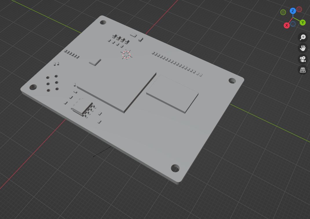 ULX4M imported into Blender shows gray board without any color and without any textures